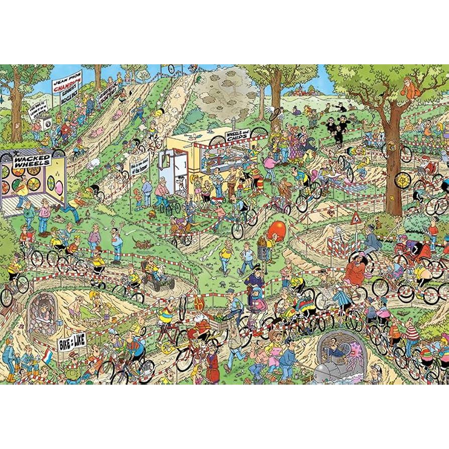 1000 Piece Jigsaw - Comic Puzzle - World Champion Cyclocross-Yarrawonga Fun and Games