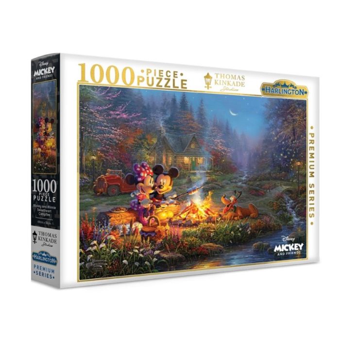1000 Piece Jigsaw - Disney - Micky and Minnie Sweetheart Campfire-Yarrawonga Fun and Games