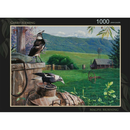 1000 Piece Jigsaw - Magpie Morning-Yarrawonga Fun and Games