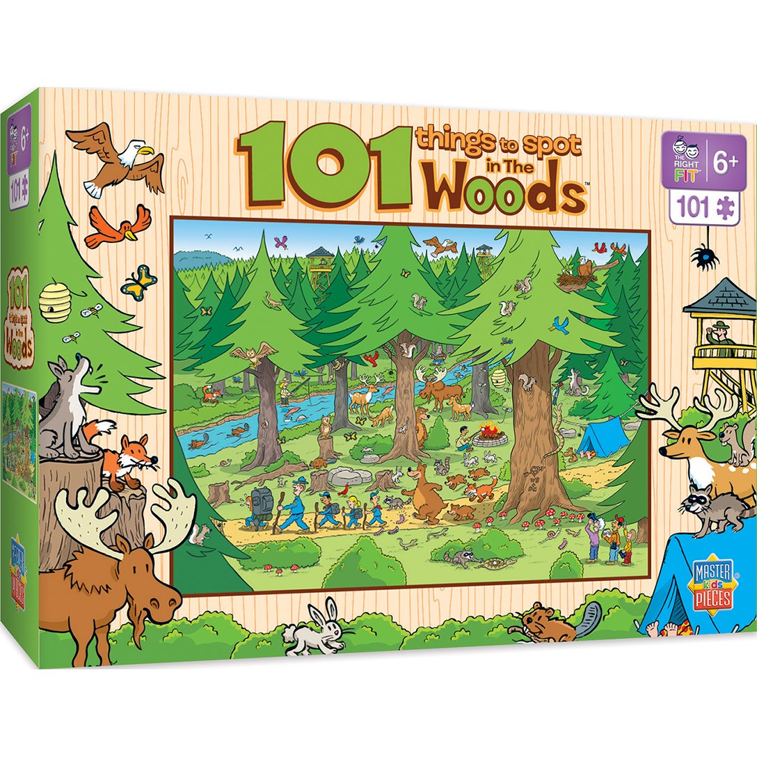 101 Piece Jigsaw - 101 Things to spot in the woods-Yarrawonga Fun and Games.