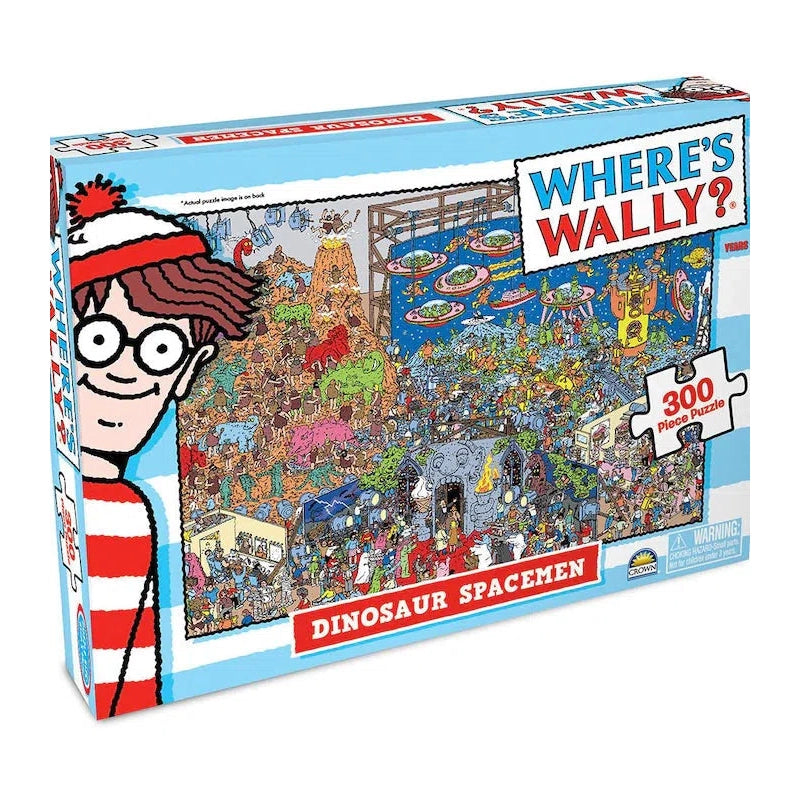 300 Piece Jigsaw - Where's Wally? - Dinosaur Spacemen-Yarrawonga Fun and Games