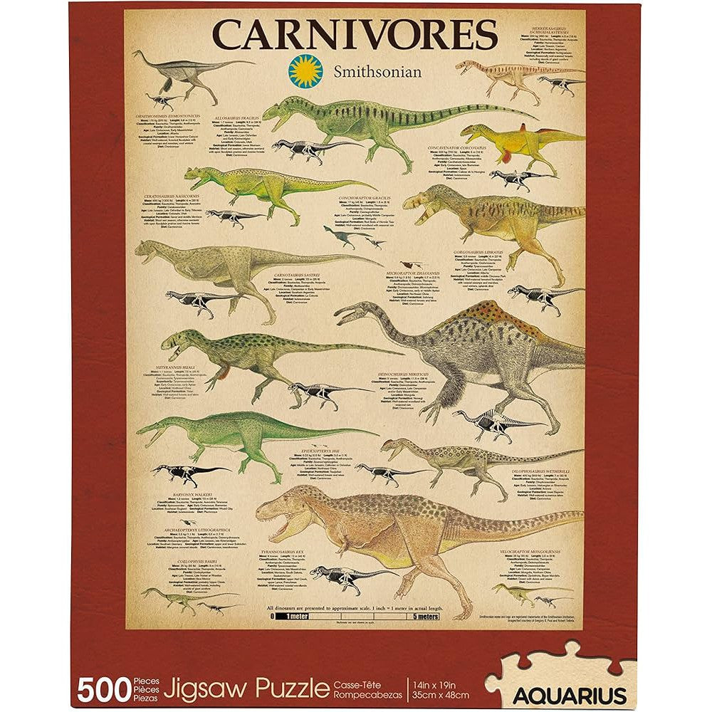 500 Piece Jigsaw - Carinvore Dinosaurs-Yarrawonga Fun and Games