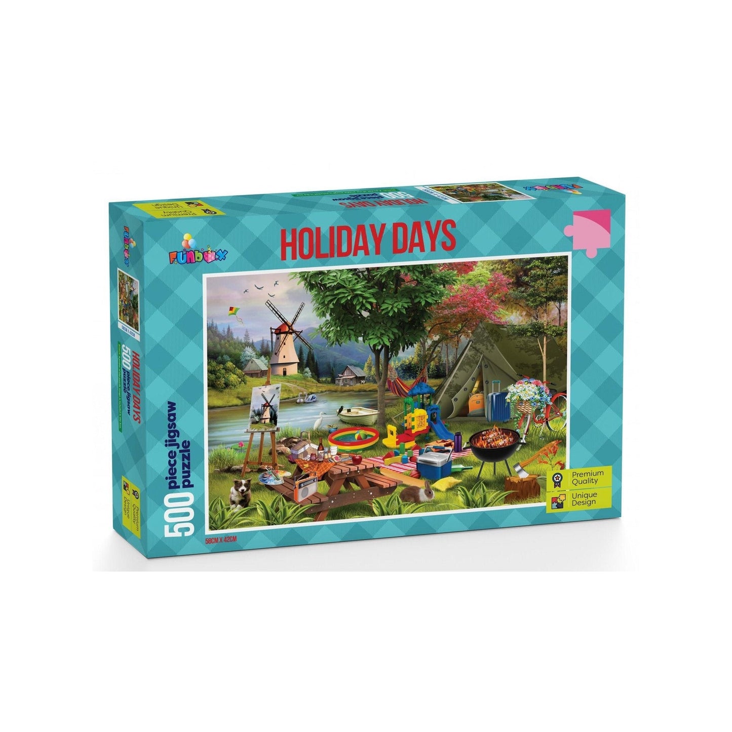 500 Piece Jigsaw - Holiday Days Camping-Yarrawonga Fun and Games