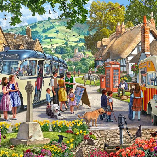 500 XL Piece Jigsaw - Country Bus Excursion