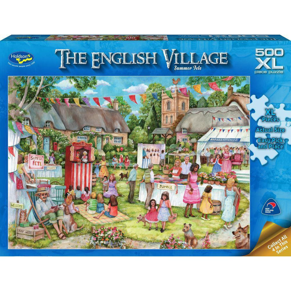 500 XL Piece Jigsaw - The English Village - Summer Fete-Yarrawonga Fun and Games