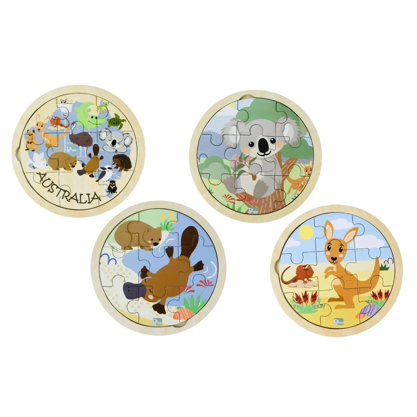 9 Piece Wooden Jigsaw - Austrlaian Animals-Yarrawonga Fun and Games