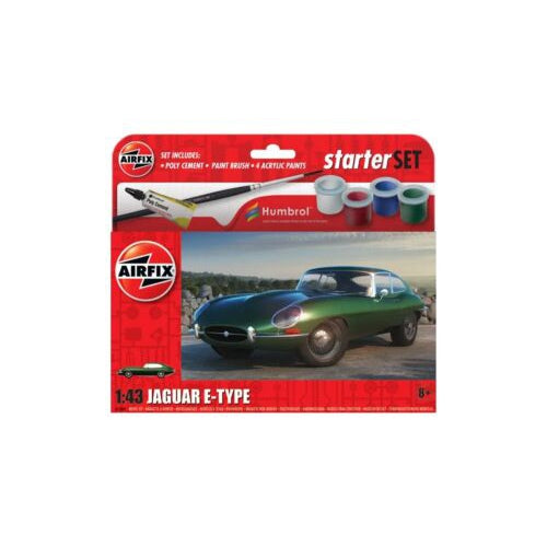 Airfix - 1/:43 -Starter Kit - Jaguar E Type-Yarrawonga Fun and Games