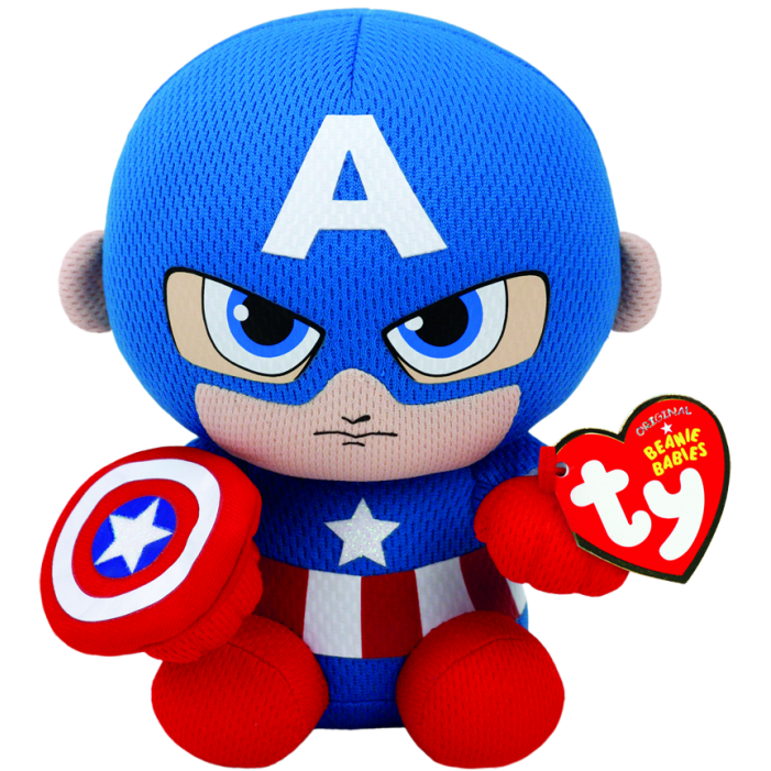 Beanie Babies Marvel - Regular - Captain America-Yarrawonga Fun and Games