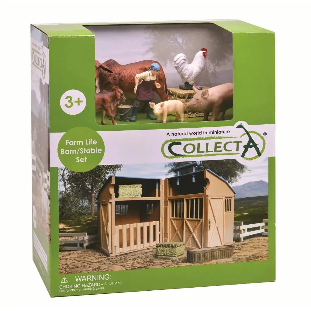 Collecta Farm Animals, Farmer and Barn Set-Yarrawonga Fun and Games
