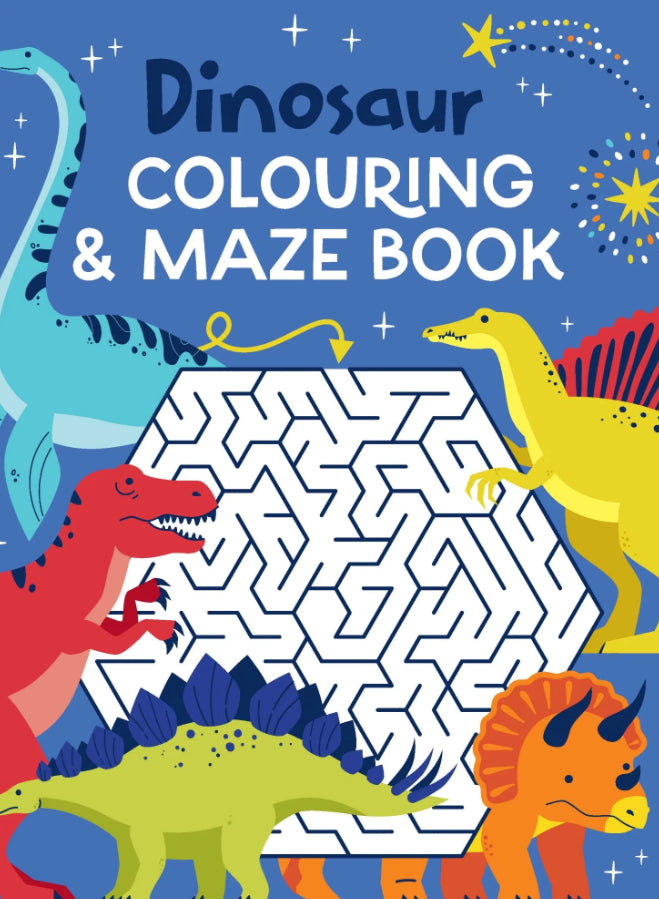 Dinosuar Colouring and Maze Book