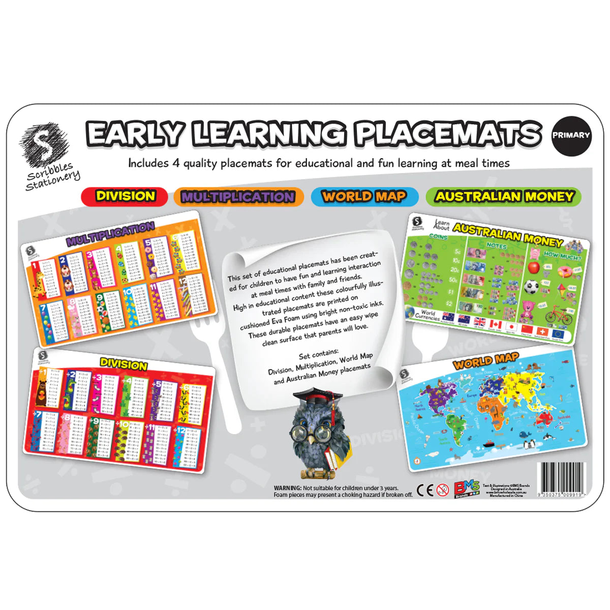 Early Learning Placemat Set-Yarrawonga Fun and Games