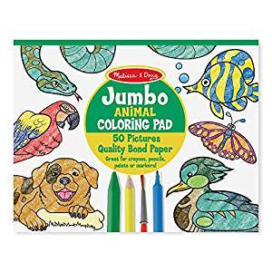 Jumbo Colouring Pad - Animals-Yarrawonga Fun and Games