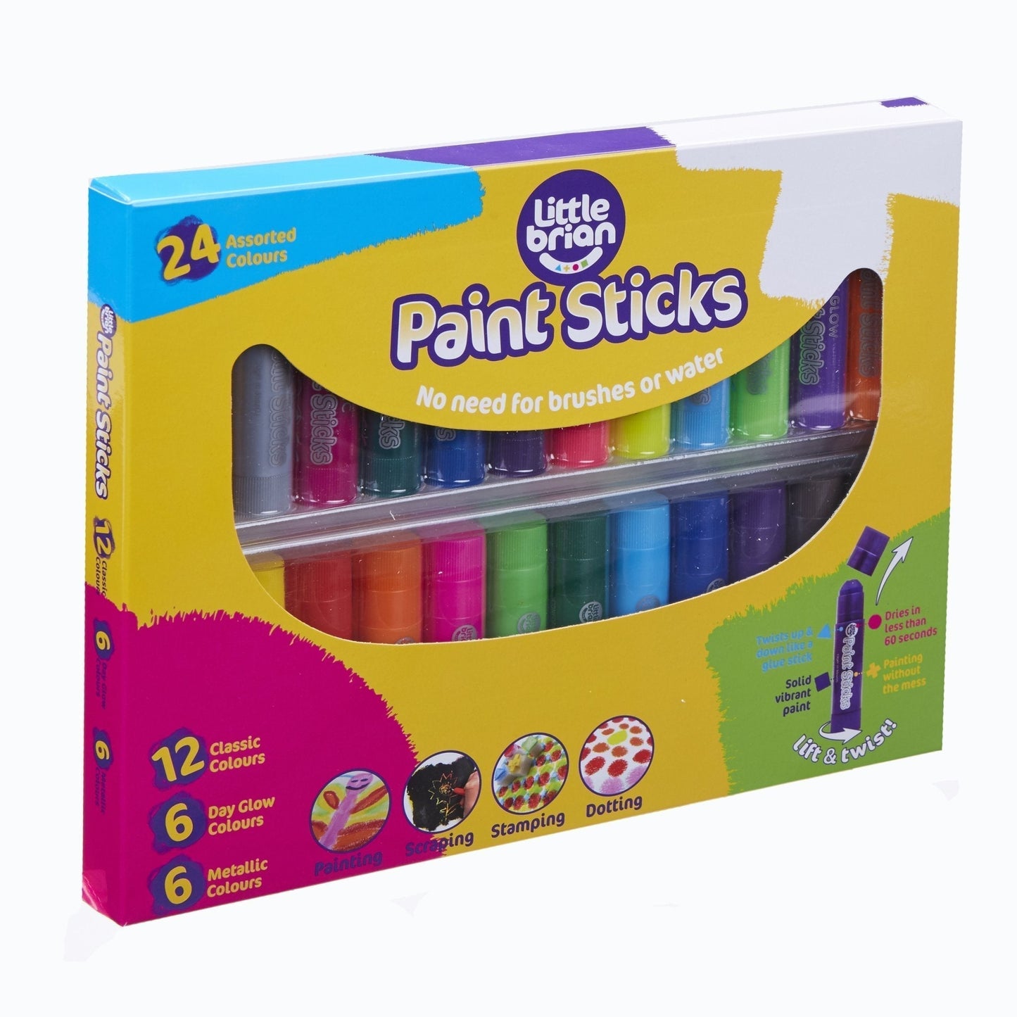 Little Brian - Paint Sticks 24 Pack-Yarrawonga Fun and Games