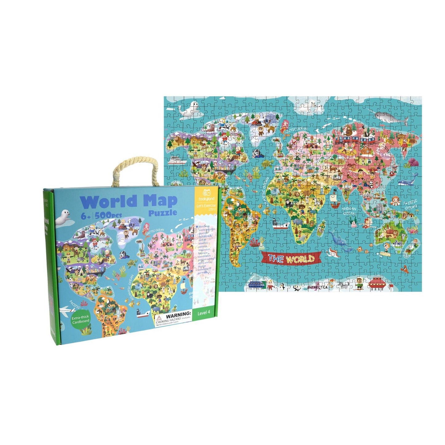 Map of the World Floor Puzzle-Yarrawonga Fun and Games