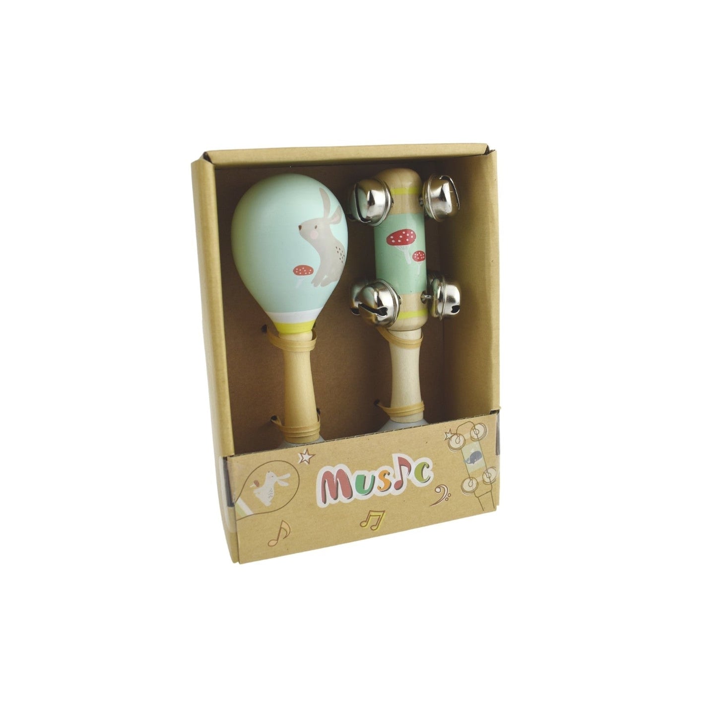 Maraca and Bell Stick - Various Designs-Rabbit-Yarrawonga Fun and Games