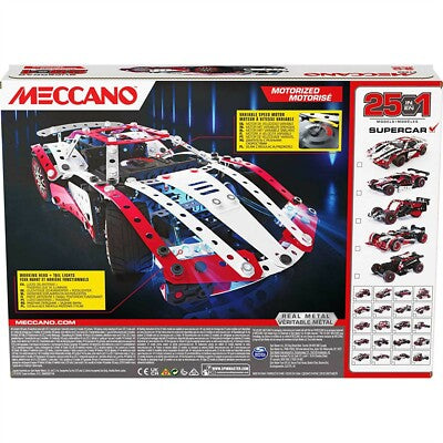 Meccano 25 in 1 Motorized Supercar - 25202-Yarrawonga Fun and Games