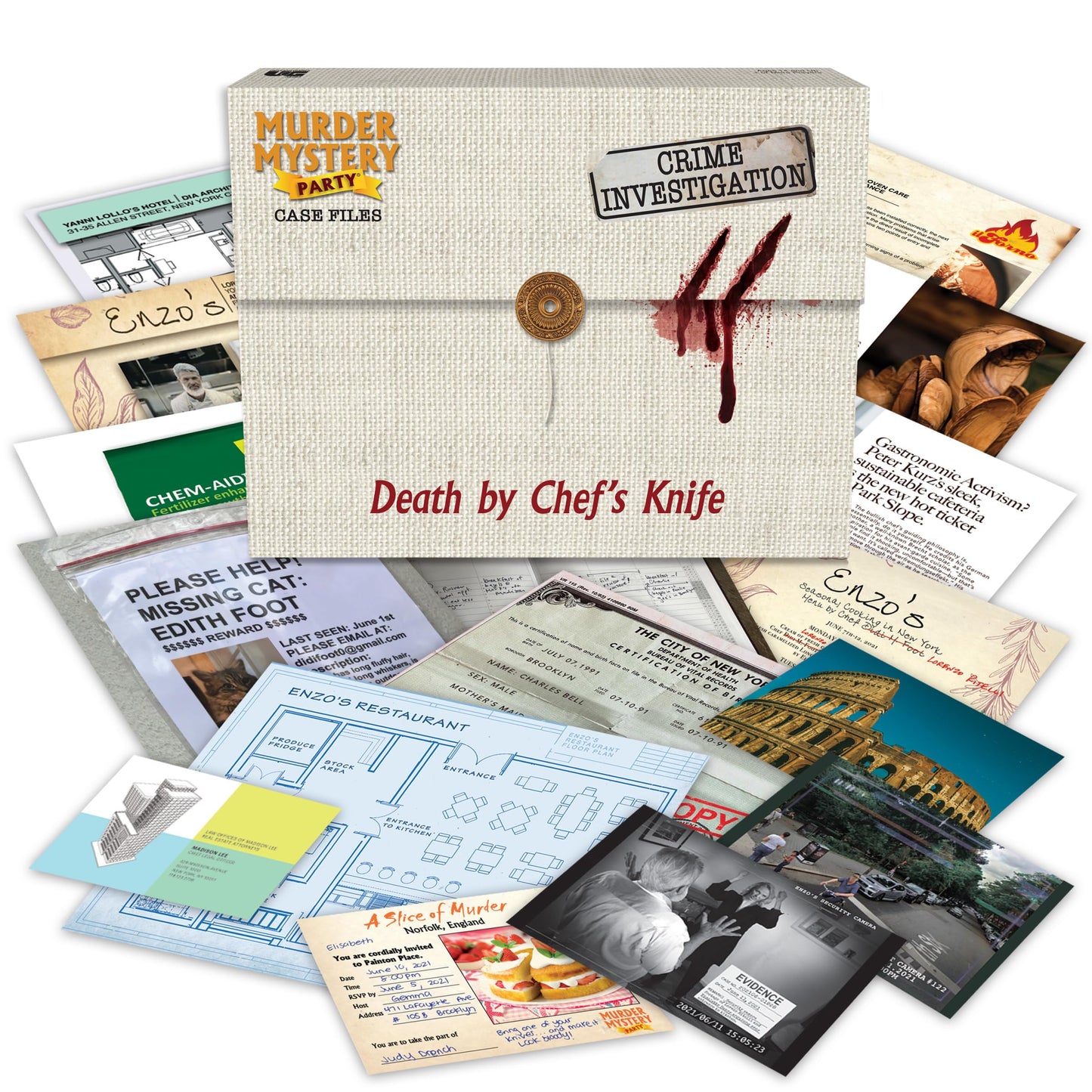 Murder Mystery Party Game - Death by Chef's Knife-Yarrawonga Fun and Games