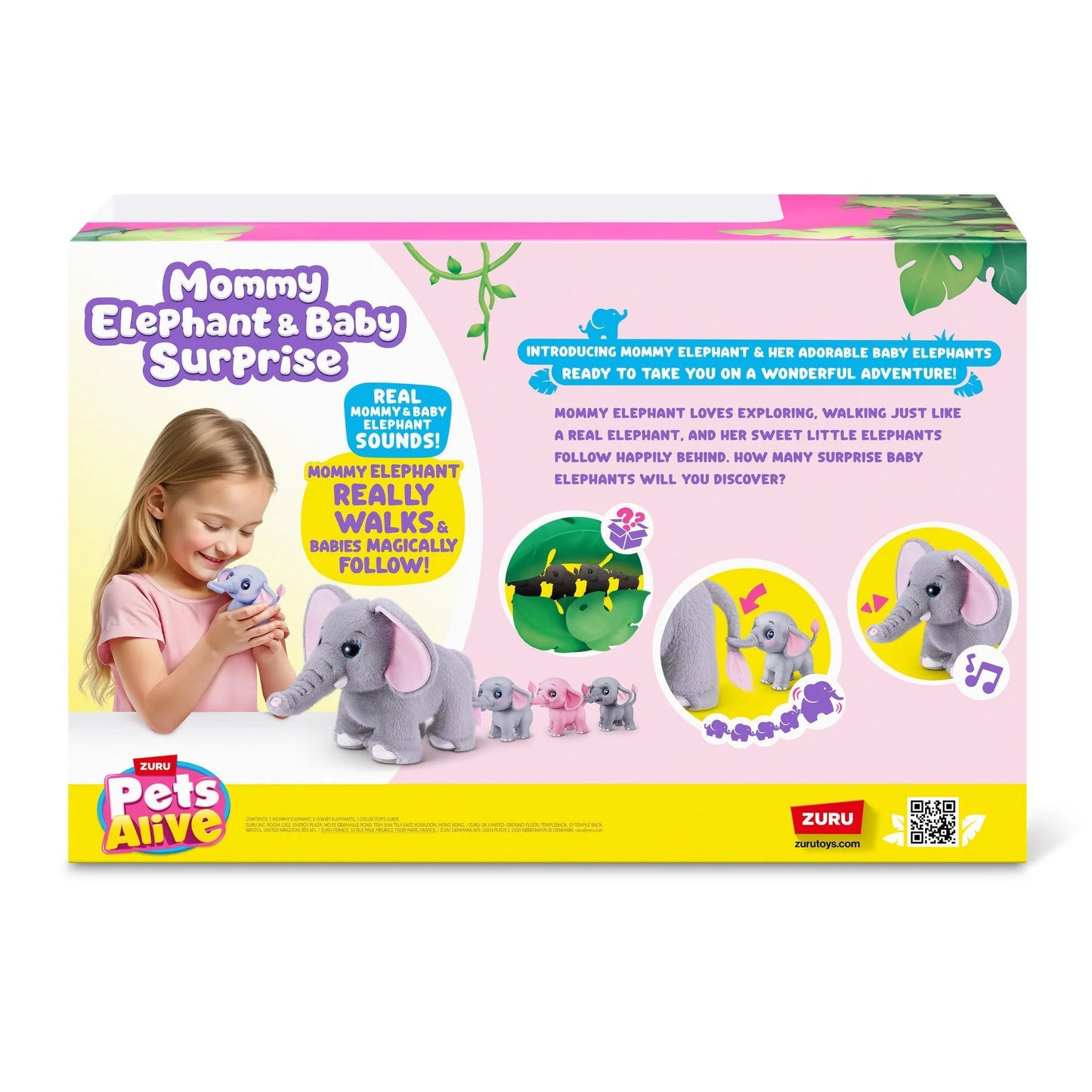 Pets Alive - Mommy Elephant and Baby Surprise