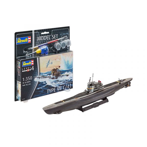 Revell 1:350 - Model Set -German Submarine - Type VII C/41-Yarrawonga Fun and Games