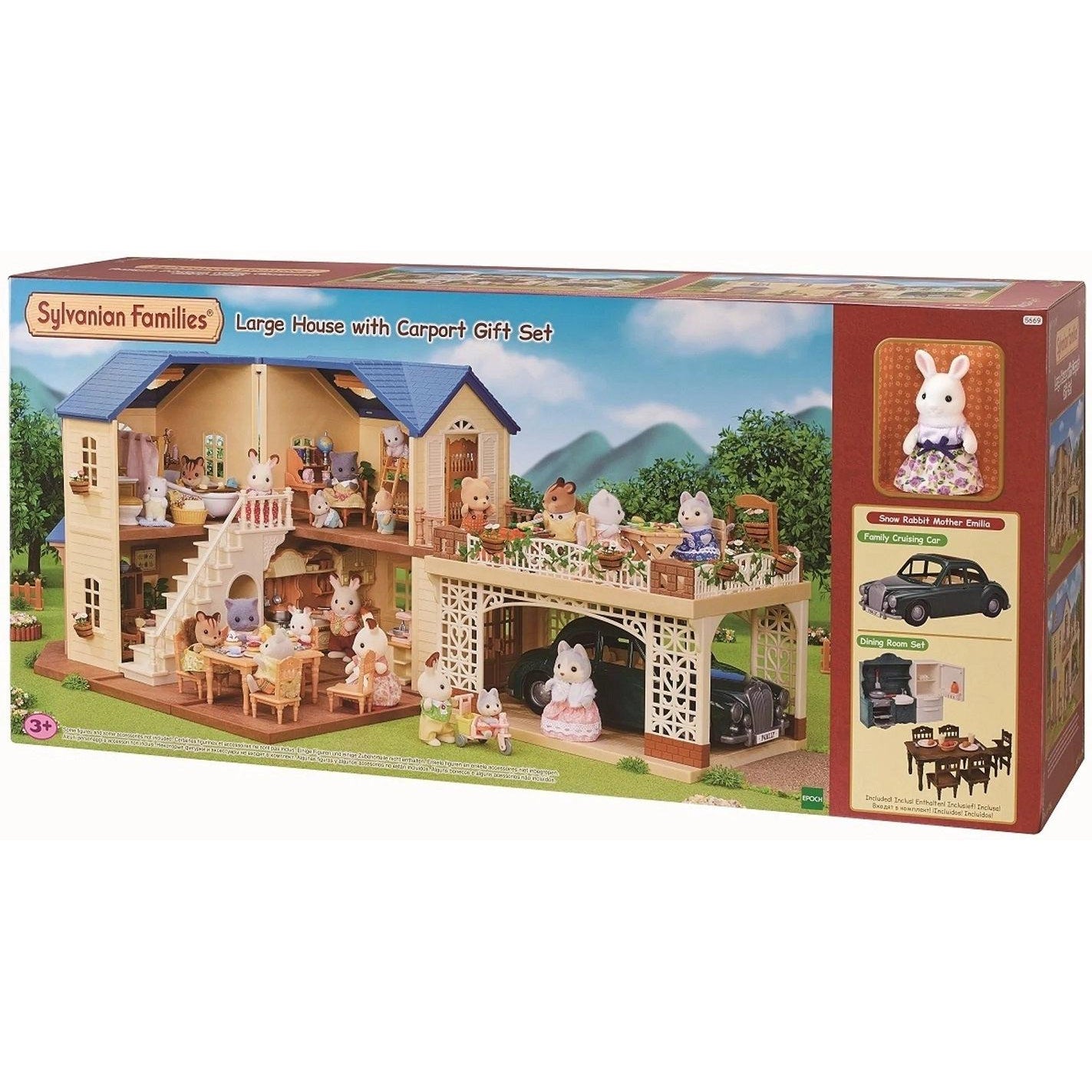Sylvanian Families - Large Home with Carport Gift Set-Yarrawonga Fun and Games