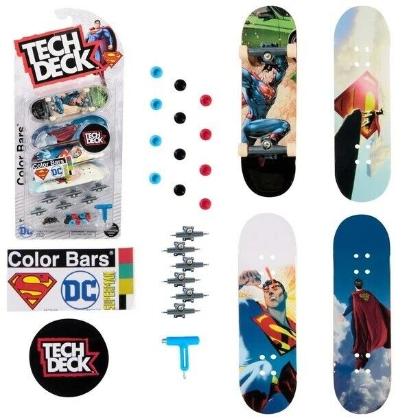 Tech Deck 4 Deck Multipack-Color Bars - DC-Yarrawonga Fun and Games