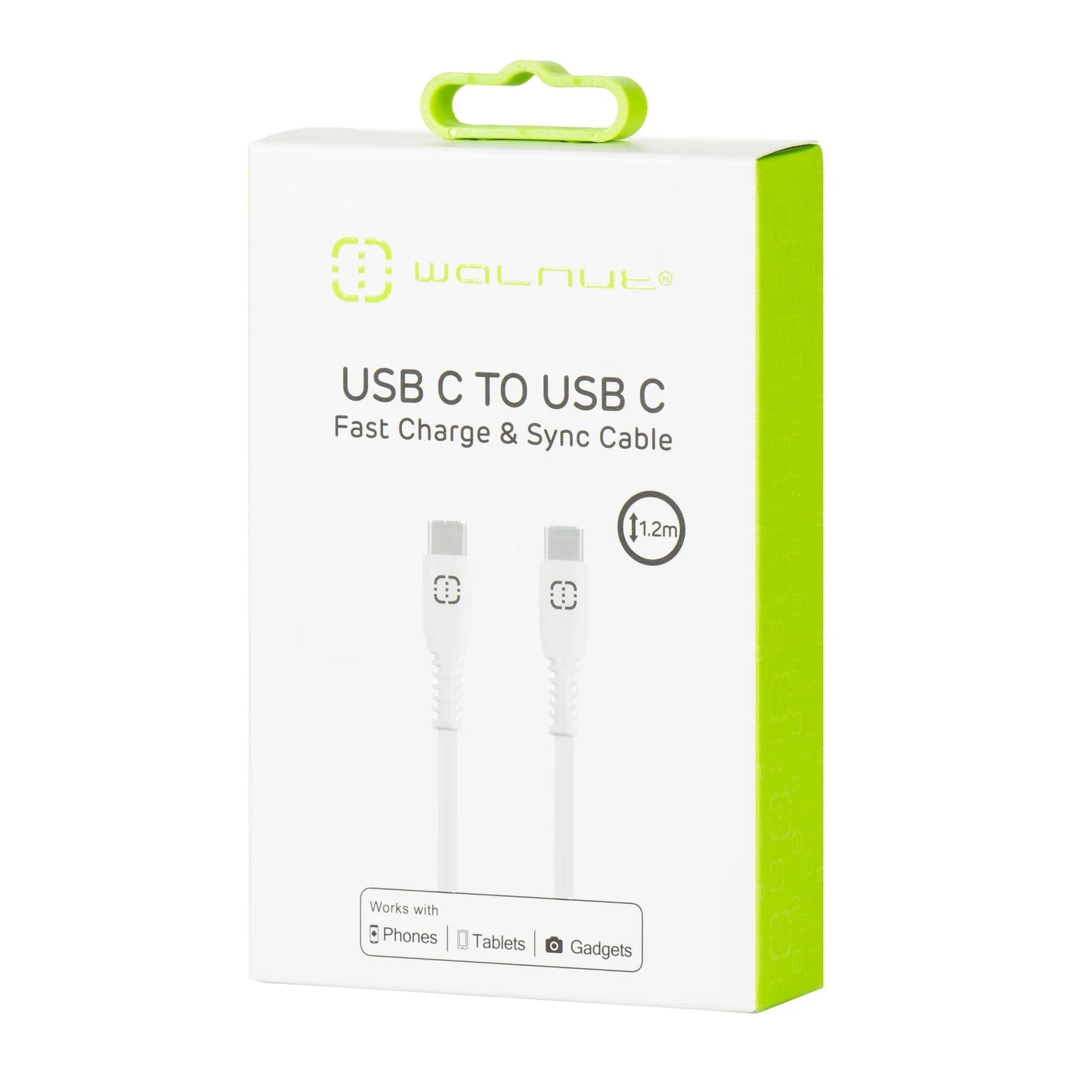 USB C to USB C Cable - 1.2m White-Yarrawonga Fun and Games