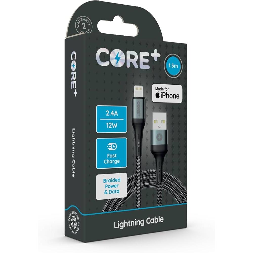 USB to USB Charge Bable - Braided Black - 1.5M-Yarrawonga Fun and Games