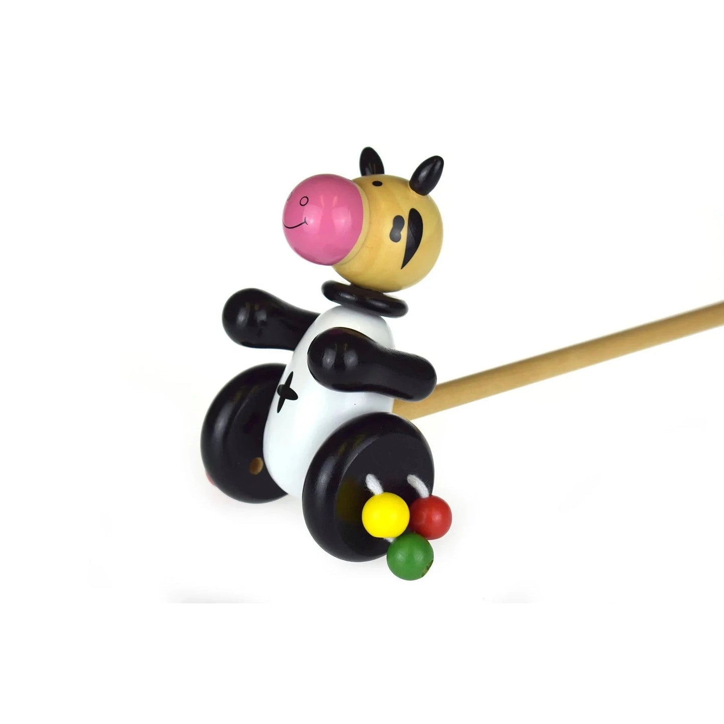 Wooden Push Toy - Various Designs-Cow-Yarrawonga Fun and Games