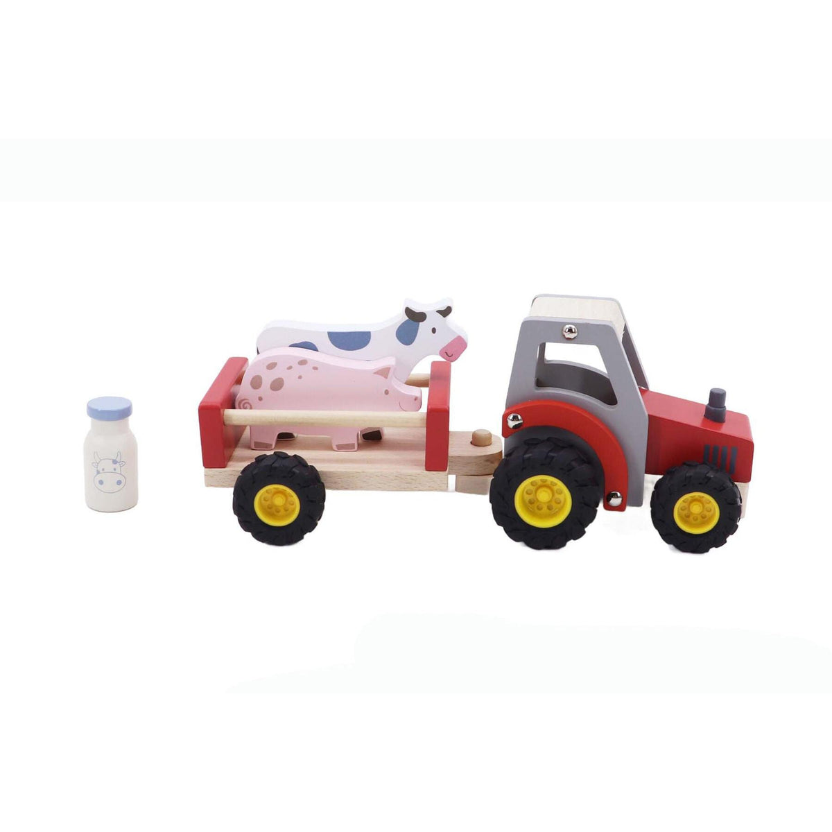 Wooden Tractor with Animals-Yarrawonga Fun and Games
