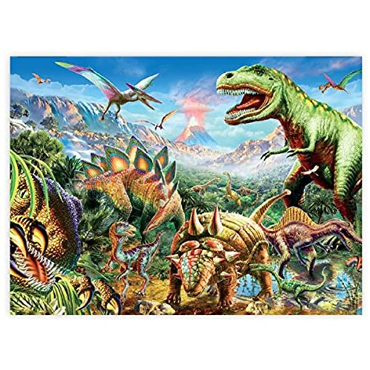 100 Piece Jigsaw - Dinosaur Gathering - Glow in the Dark-Yarrawonga Fun and Games