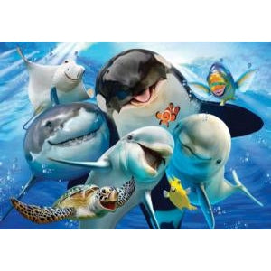 100 Piece Jigsaw - Undersea - Selfies - Glow in the Dark-Yarrawonga Fun and Games