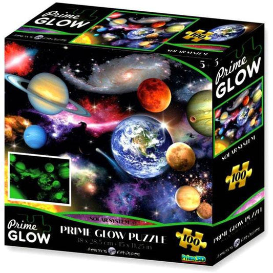 100 Piece Jigsaw - Solar System - Glow in the Dark-Yarrawonga Fun and Games