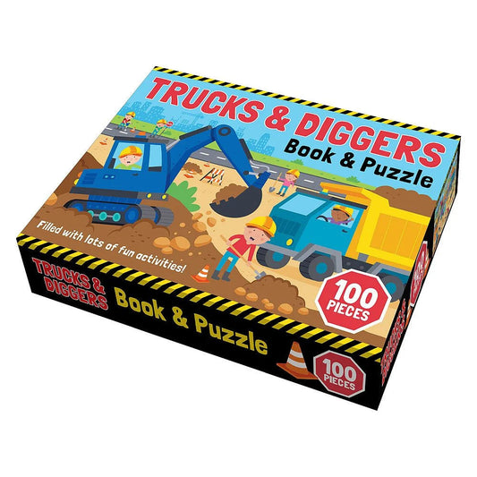 100 Piece Jigsaw - Trucks and Diggers-Yarrawonga Fun and Games