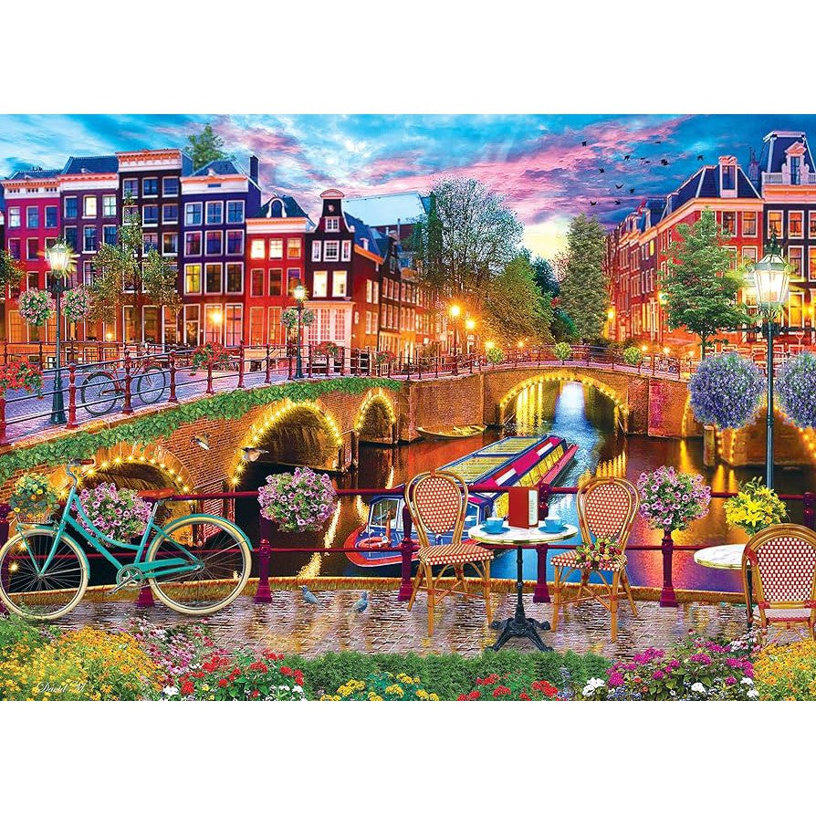 1000 Piece Jigsaw - Amsterdam Lights-Yarrawonga Fun and Games