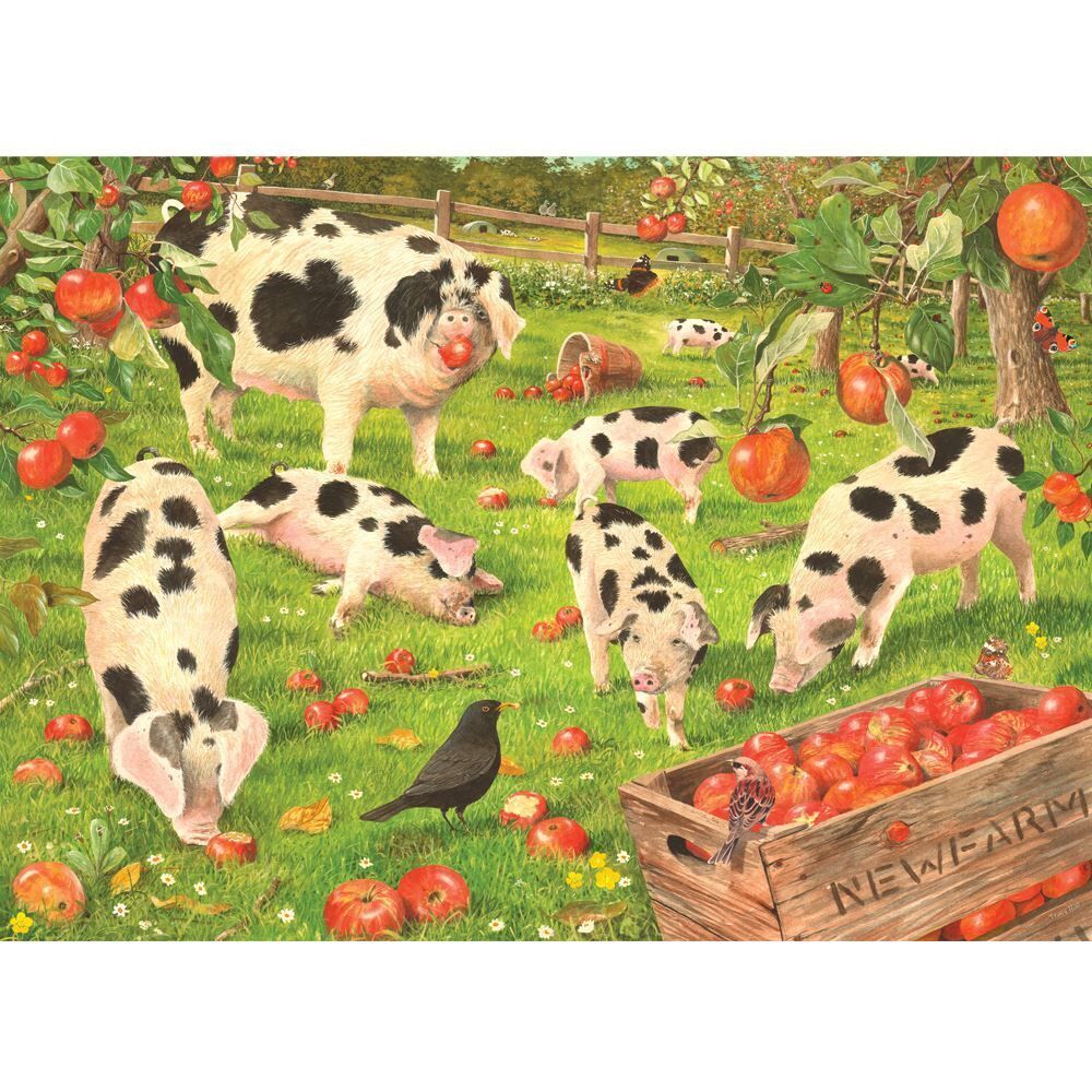 1000 Piece Jigsaw - Apple Orchid Pigs-Yarrawonga Fun and Games