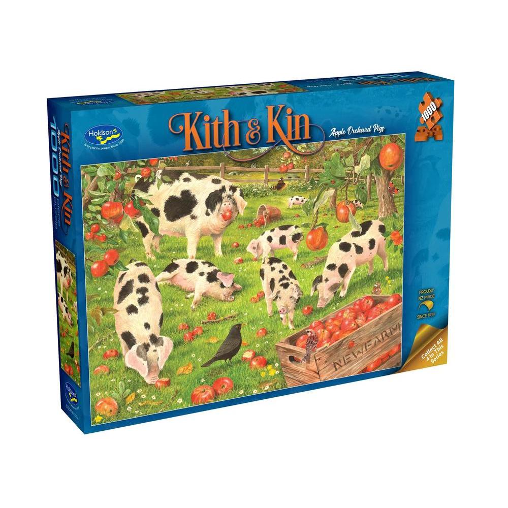 1000 Piece Jigsaw - Apple Orchid Pigs-Yarrawonga Fun and Games