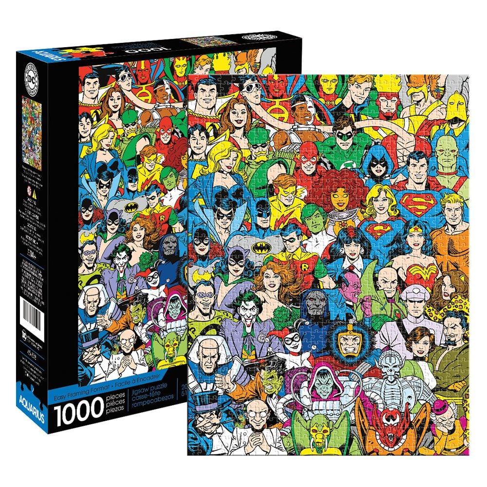 1000 Piece Jigsaw - DC Comic Retro Cast-Yarrawonga Fun and Games