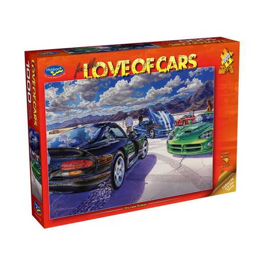 1000 Piece Jigsaw - Love of Cars - Dry Lake Snakes-Yarrawonga Fun and Games
