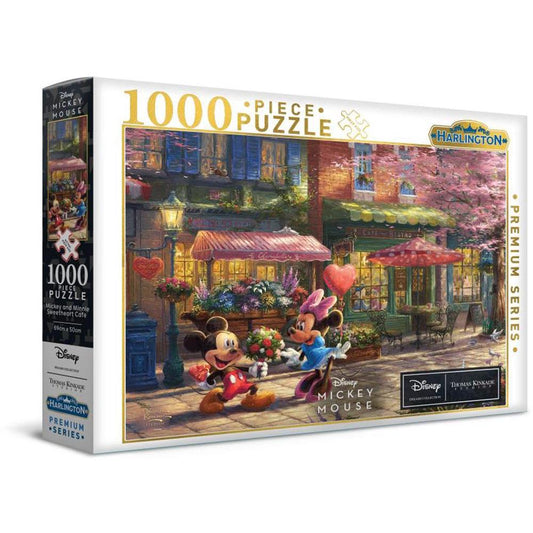 1000 Piece Jigsaw - Mickey and Minnie Sweetheart Cafe-Yarrawonga Fun and Games