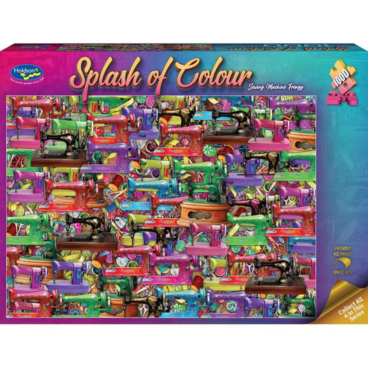1000 Piece Jigsaw - Sewing Machine Frenzy-Yarrawonga Fun and Games