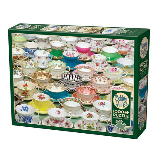 1000 Piece Jigsaw - Tea Cups-Yarrawonga Fun and Games