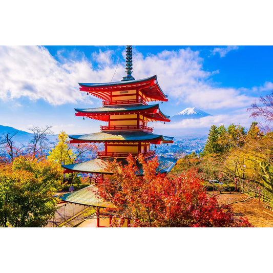Jigsaw 1000pc - Mount Fuji Temple, Japan-Yarrawonga Fun and Games