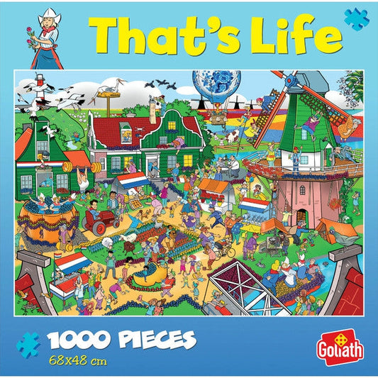 1000 piece Jigsaw - Thats Life - Dutch Flower Fields-Yarrawonga Fun and Games