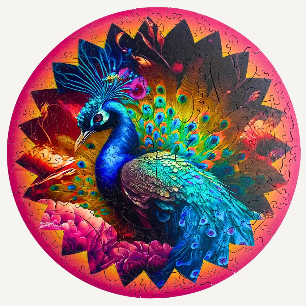 118 Piece Wooden Jigsaw - Penelope Peacock-Yarrawonga Fun and Games