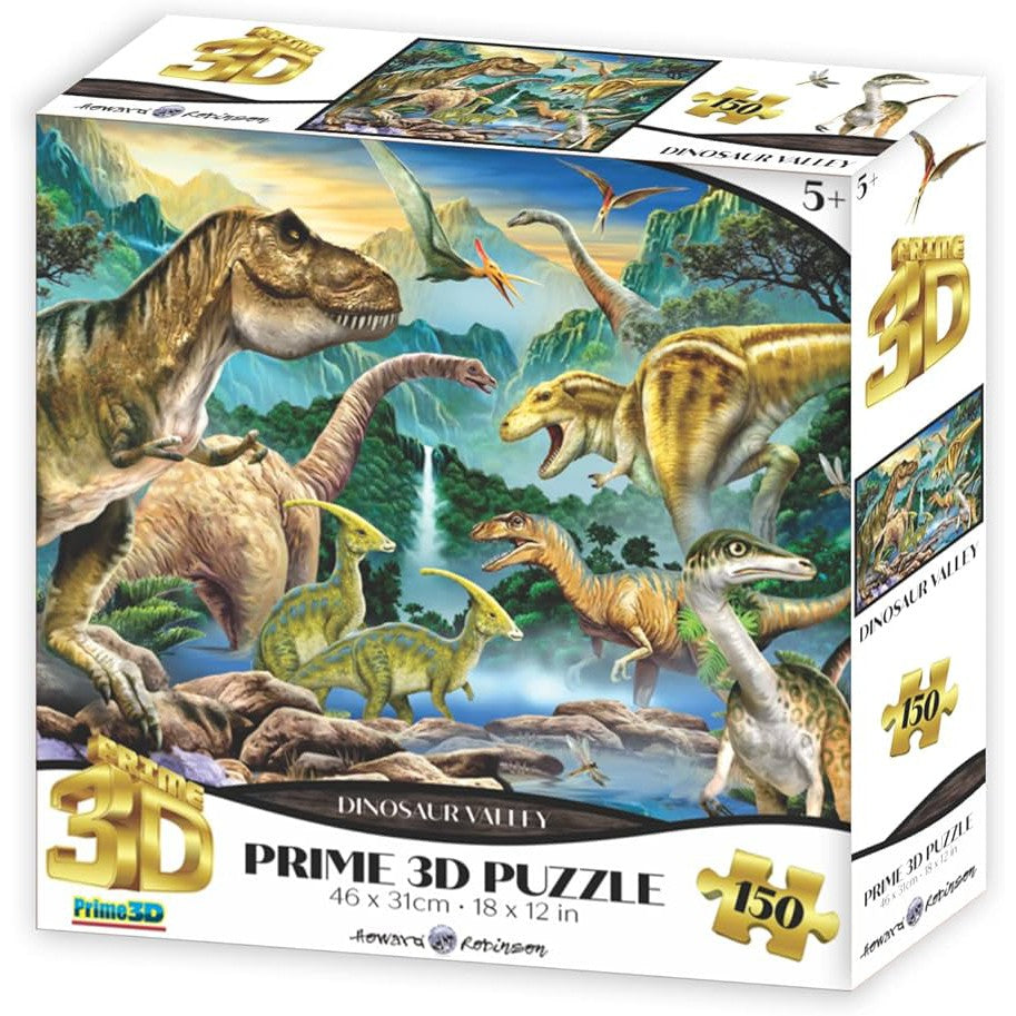 150 piece 3D Jigsaws - Various-Dinosaur Valley-Yarrawonga Fun and Games