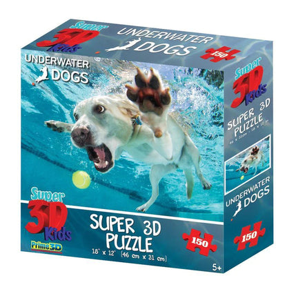 150 piece 3D Jigsaws - Various-Underwater Dogs-Yarrawonga Fun and Games