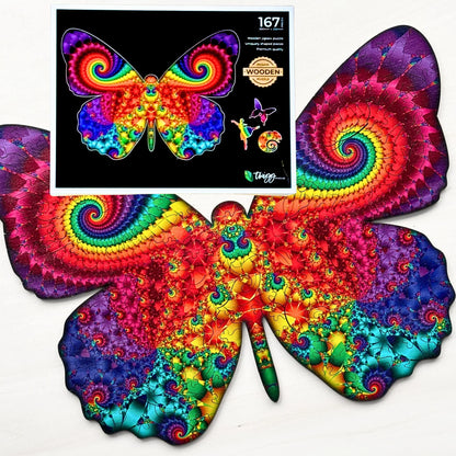 167 Piece Wooden Jigsaw - Brilliant Butterfly-Yarrawonga Fun and Games