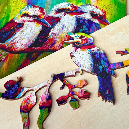 194 Piece Wooden Jigsaw - Kookaburra-Yarrawonga Fun and Games