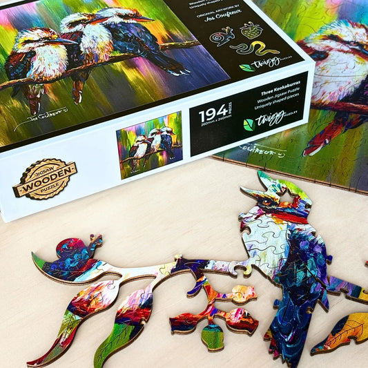 194 Piece Wooden Jigsaw - Kookaburra-Yarrawonga Fun and Games