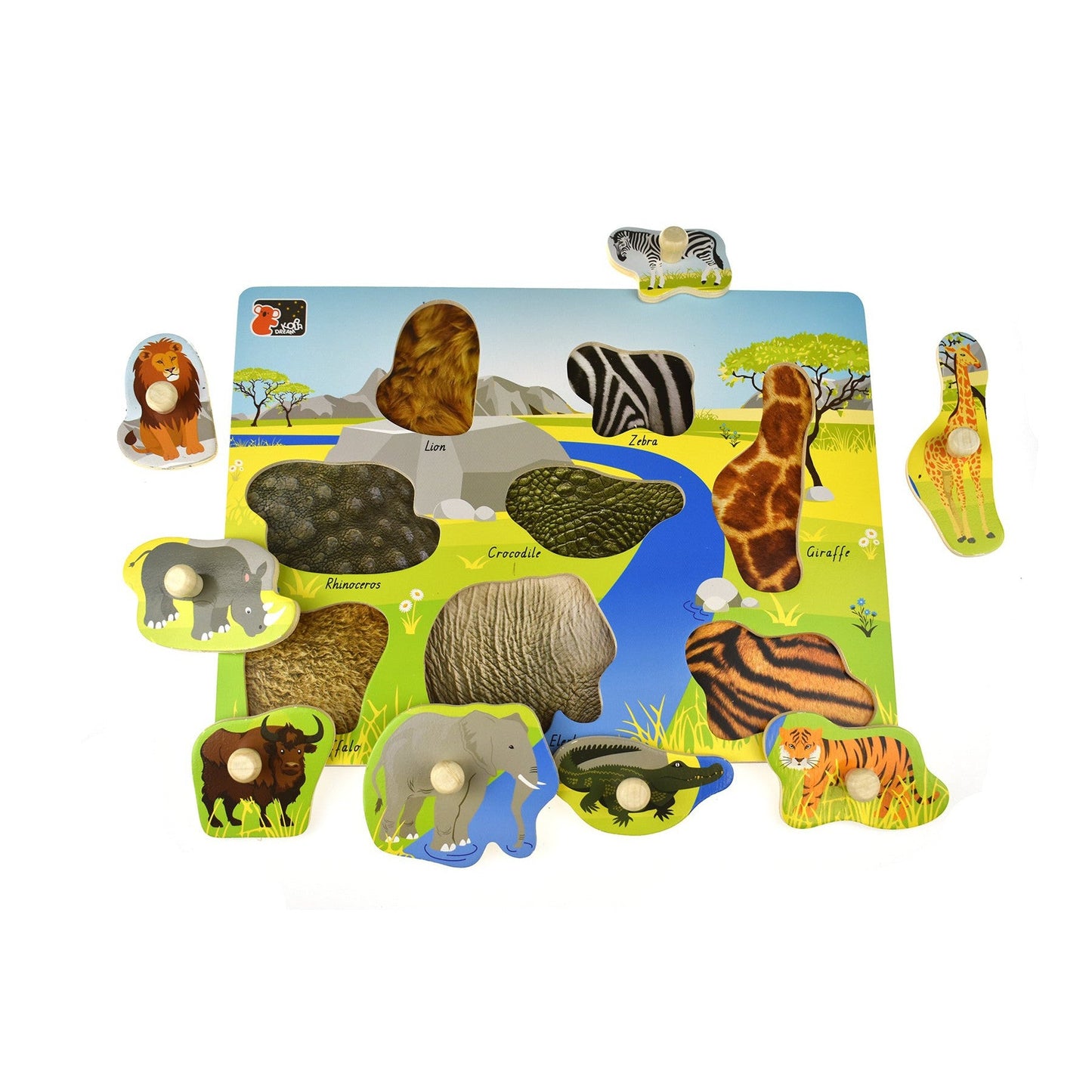 2 in 1 Animal Wooden Peg Puzzle-Yarrawonga Fun and Games